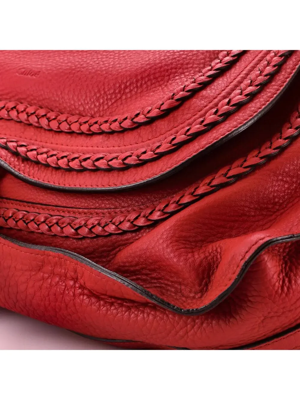 Chloe Marcie Braided Satchel Leather #331325C89B